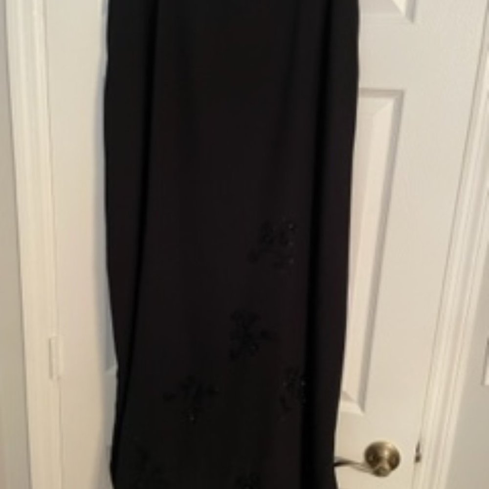 After Dark evening wear	black	24w	lined sheer floor length skirt with bead work